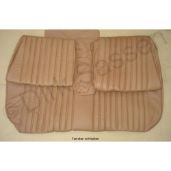 Seat covers, front seats and back seat, leather, light brown, not mounted
