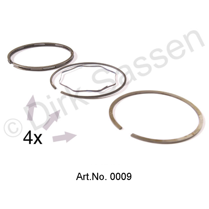 Piston ring set, DX 2/3, 90 mm