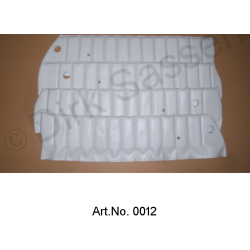 Jeu de housses pour garniture de porte, haut, blanc, matelassé