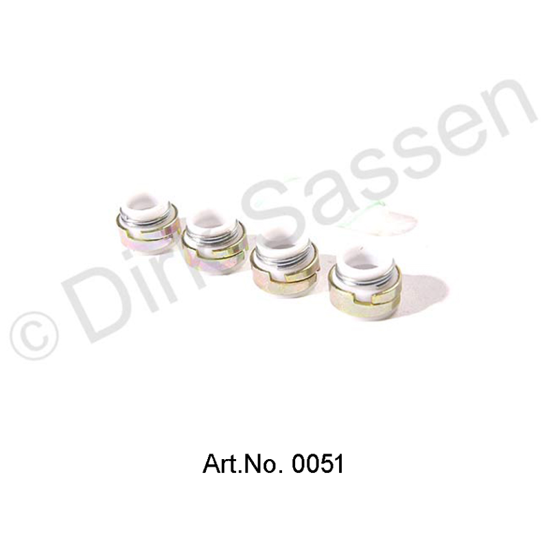 Valve stem seals, set of 8 pieces