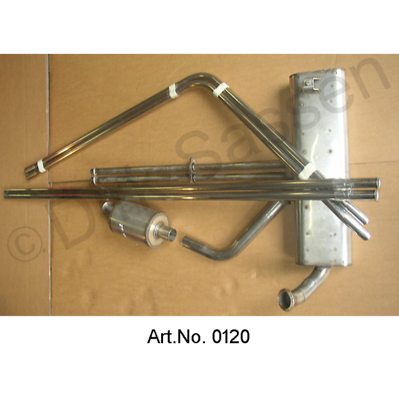 Exhaust system, complete, without mounting kits, until 1962, stainless