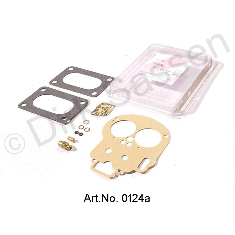 Gasket set for carburettor, Weber (28/36 DM, DMA), with float needle valve
