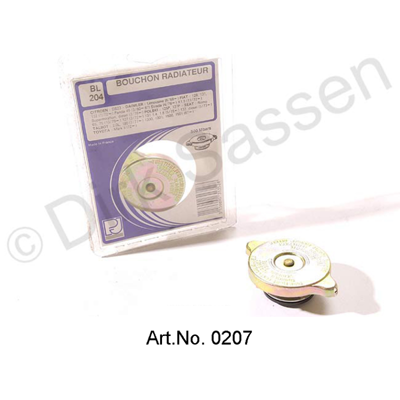 Tapa del radiador, 23 carburador e IE, 500 mB