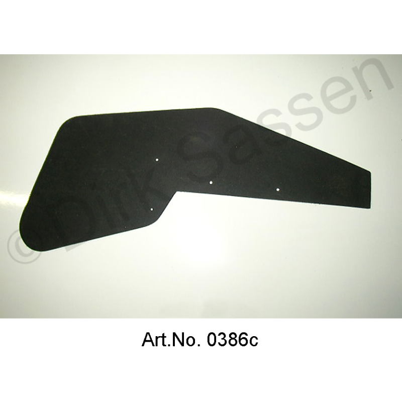 Mud flaps on the fender, front, left or right, under A-pillar, without metal bracket