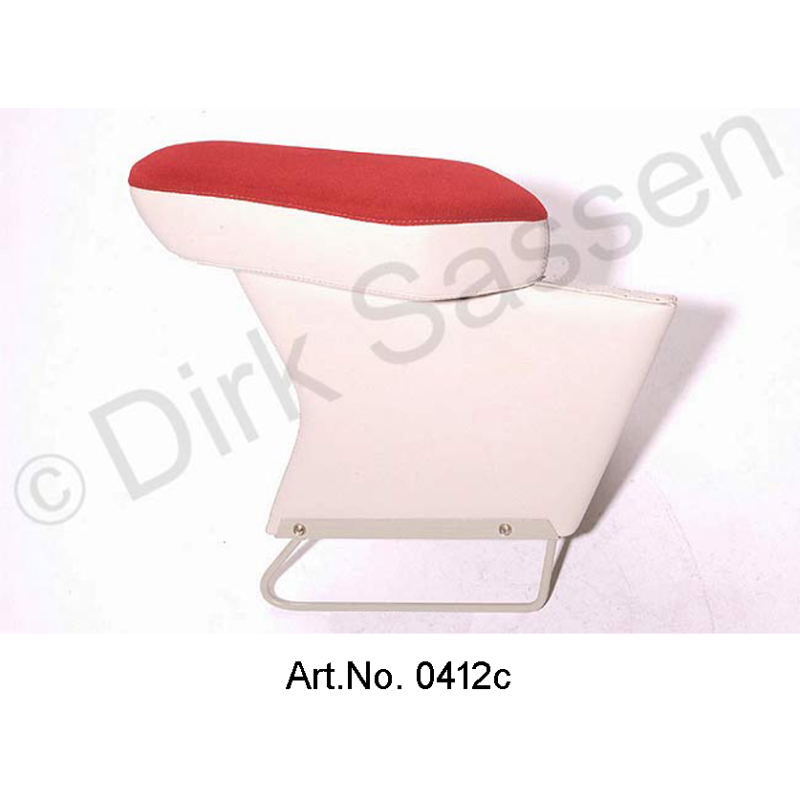 Center armrest, new, velor, dark red