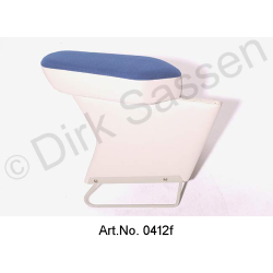 Middenarmleuning, nieuw, velours, blauw