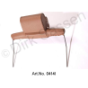 Headrest, wide, leather, dark brown