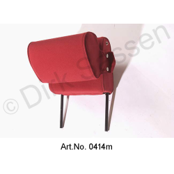 Hoofdsteun, smal, velours, donkerrood