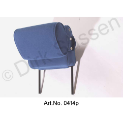 Headrest, narrow, velor, blue