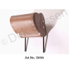 Headrest, narrow, leather, dark brown