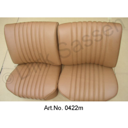 Seat covers, Pallas, leather, light brown, pre-assembled, exchange part