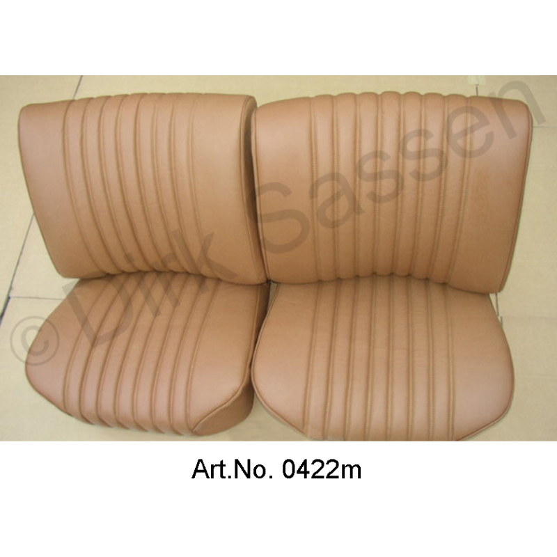 Seat covers, Pallas, leather, light brown, pre-assembled, exchange part