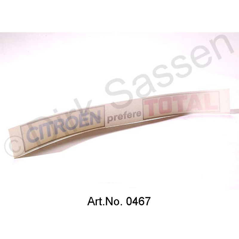 Aufkleber, Heckscheibe „Citroen prefere Total"