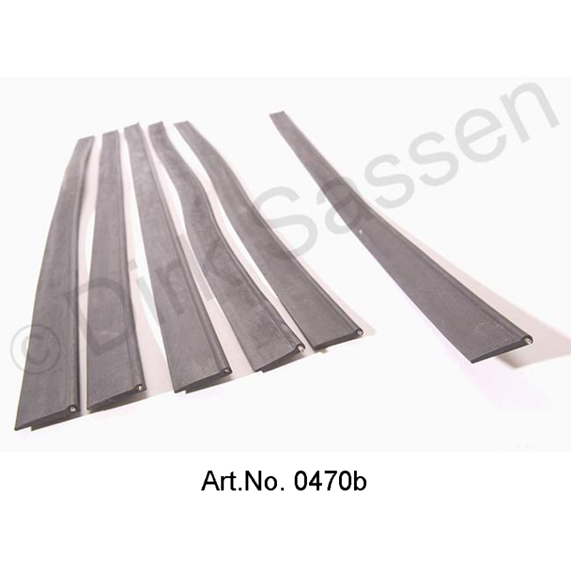 Juego de juntas de goma para cuerpo, negras, con inserto de alambre, vertical, 6 piezas