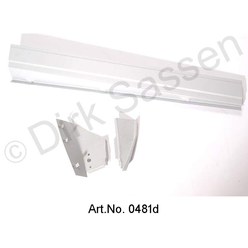 Repair panel for door, inside, front, right, 3-piece
