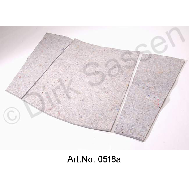 Set isolatiematten voor motorkap, met kettingrand, tot 1967