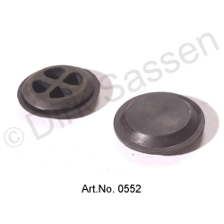 Tappo da pavimento, rotondo, tronco e pannello posteriore, diametro 36 mm, rinforzato a croce