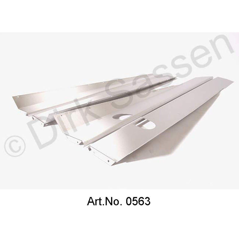 Conjunto de paneles de umbral, acero inoxidable, cepillado, sedán