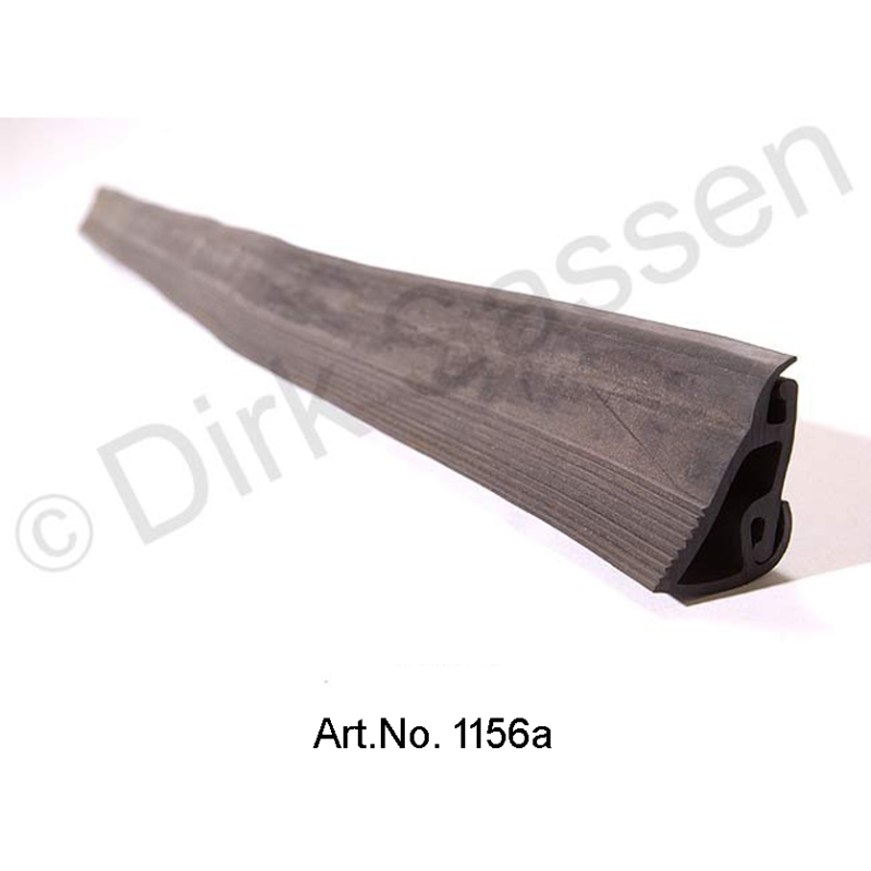 Door seal, bottom, black, in door rail, front