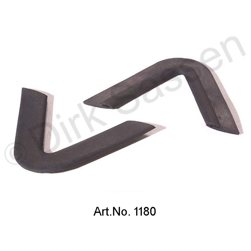 Boomerang shaped rubber for turn signal trumpet