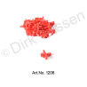 Clip per strisce decorative (rosse), borse da 50 pezzi, per strisce decorative strette
