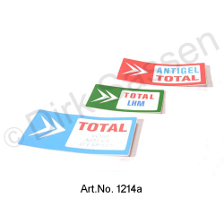 Ensemble d'autocollants, ´Total`, en 3 parties (vert, bleu, rouge)
