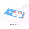 Sticker, 'Total ', blauw, voor klepdeksel