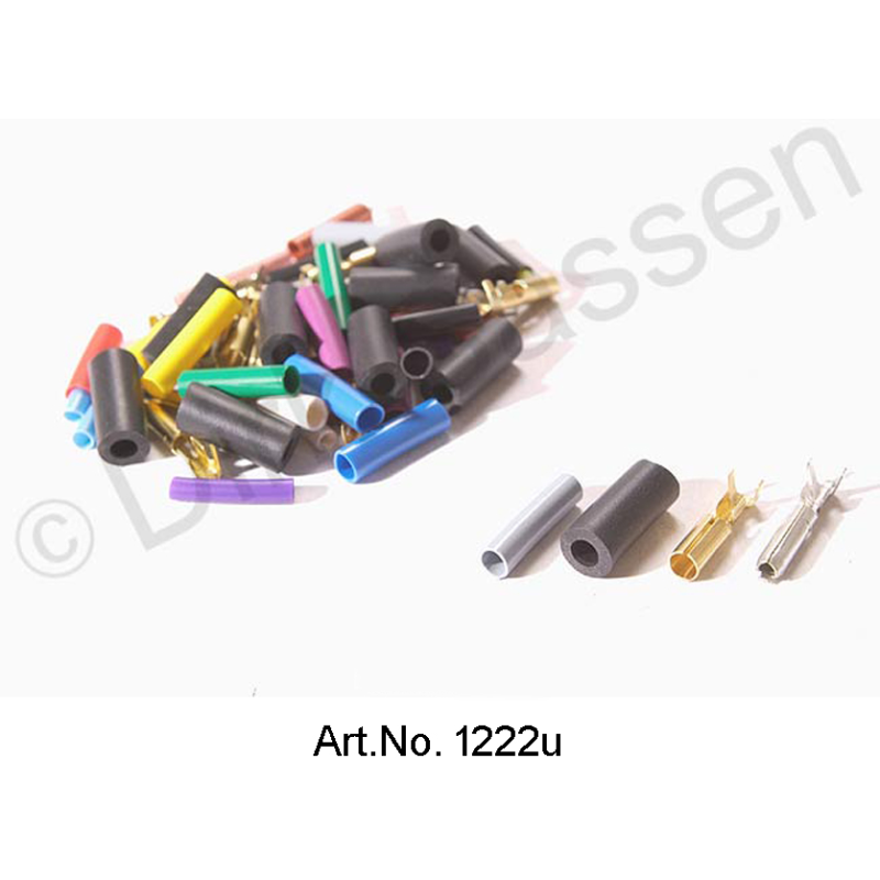 Reparatieset voor kabelboom, 4 mm ronde connectoren, koper, 20 stuks