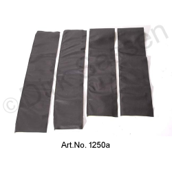 Set covers voor portierbekleding, top, leer, zwart