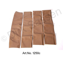 Set covers voor portierbekleding, top, leer, donkerbruin