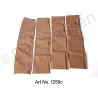 Set of covers for door trim, top, leather, dark brown