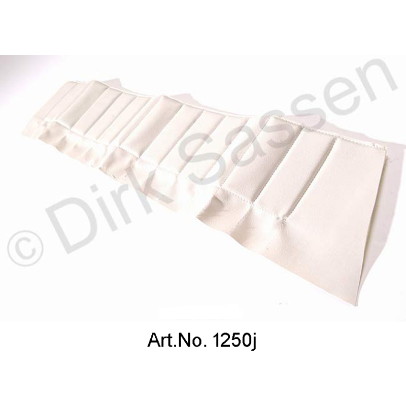 Couvercle de garniture de porte, haut, simil cuir, blanc, dos, gauche