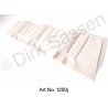 Couvercle de garniture de porte, haut, simil cuir, blanc, dos, gauche