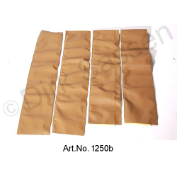 Set covers voor portierbekleding, top, leer, lichtbruin