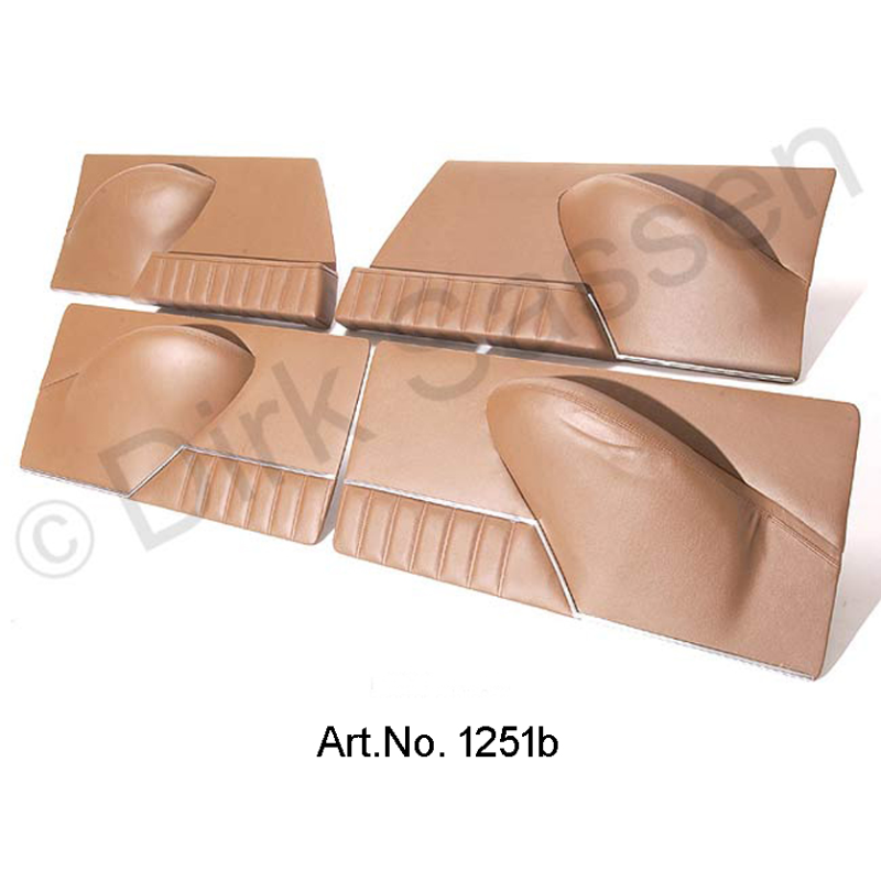 Türverkleidungssatz Leder hellbraun fertig bezogen