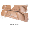 Set of door panels, leather, light brown, finished upholstery