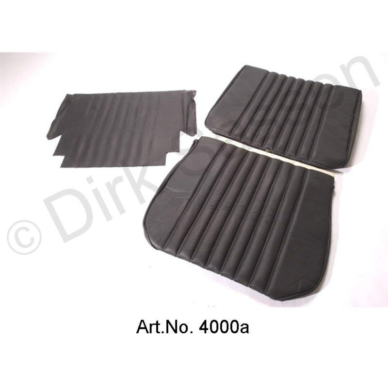 Funda de asiento delantera, cuero, negro