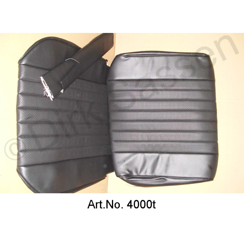Front seat cover, leatherette, black
