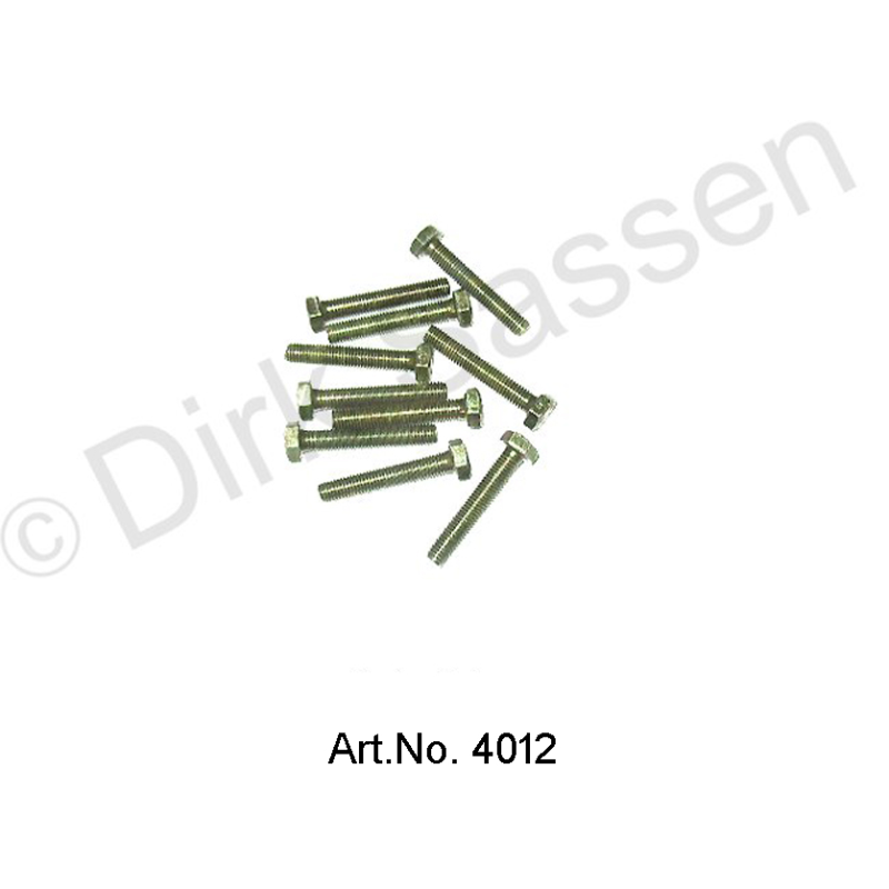 Schroef, M7 x 40 (10 stuks), blauw gegalvaniseerd, A2K