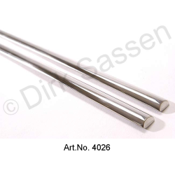 Trim, mudguard, rear, center, inox, right