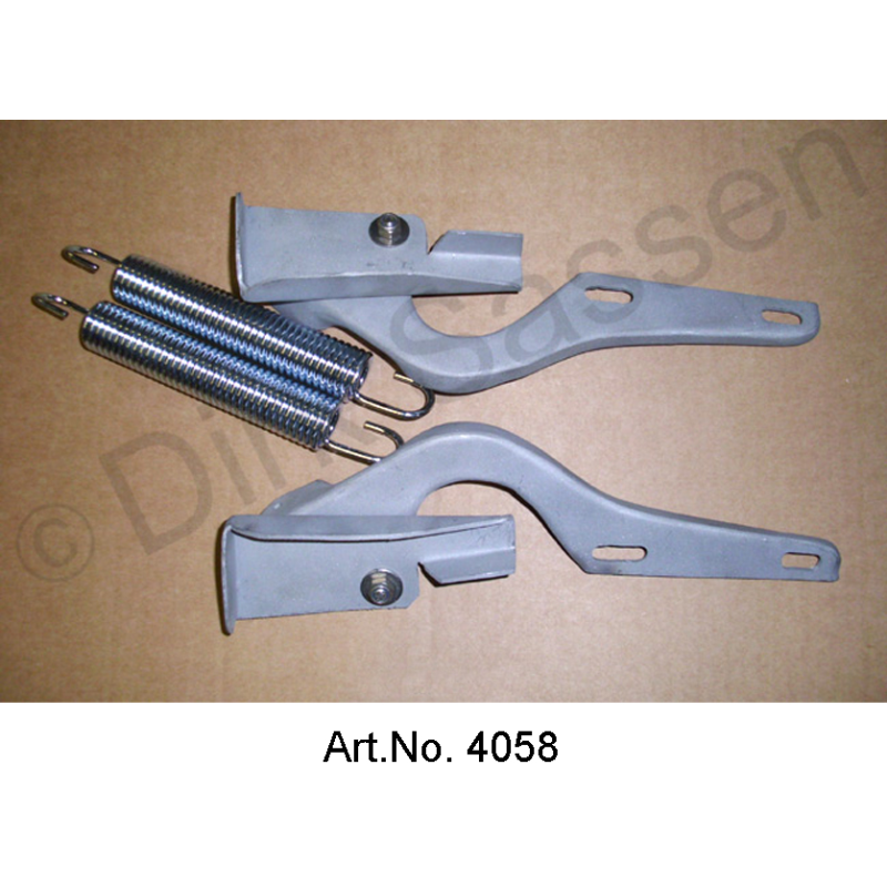 Tailgate hinge, inside, with springs