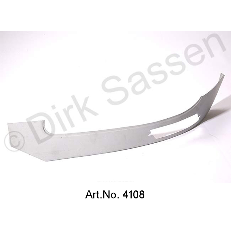 Repair panel for fenders, under the headlight glass, with recess for turn signals, left