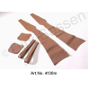 Cache pour montant B complet, cuir, marron foncé, gauche et droite