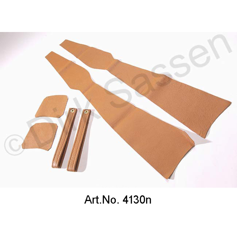 B-Säulenverkleidungssatz, komplett, Leder, hellbraun, links und rechts