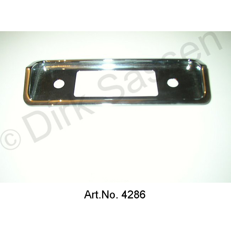 Radio cover, cromato, fino al 1969, aggiunta per radio Blaupunkt, cut-out 42 x 95 mm