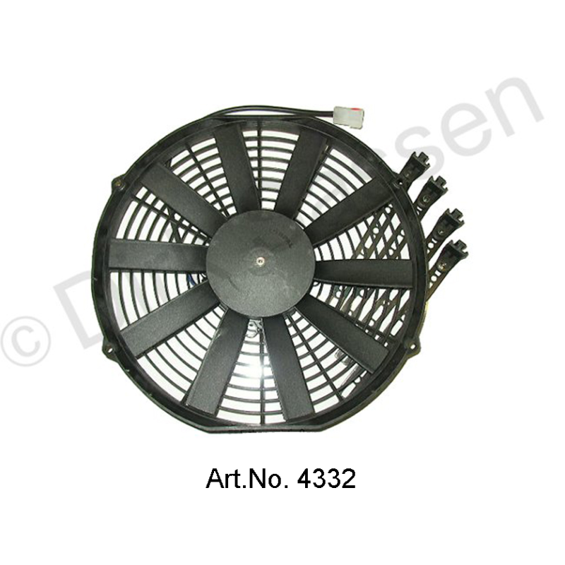 Additional fan, replacement type, installation in front of the radiator