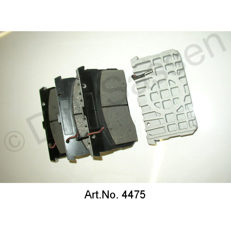 Set of brake pads, from 1965, with cooling fins, as in Textar coverings, high quality, hochwertig