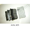 Set of brake pads, from 1965, with cooling fins, as in Textar coverings, high quality, hochwertig