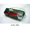 Tapa para luz trasera, con base, izquierda, Pallas, cromada, recién fabricada