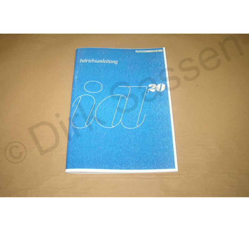 Manual de instrucciones, ID 20, modelo del año 10/1968 a 09/1969, reimpresión